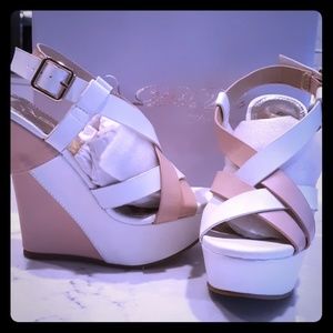 DbDk White/Baby Pink Sandals 6M US